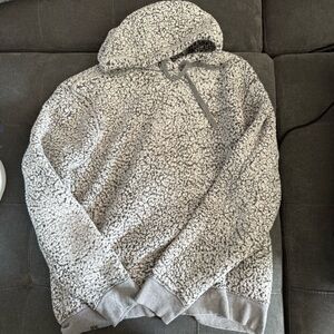 Cozy Gray Sherpa Hoodie